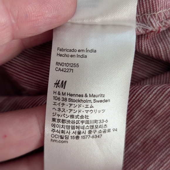 LOGG H&M Mens Hoodie Pullover Long Sleeve Shirt Red Heather Sz Sm EUC - Picture 15 of 15